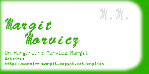 margit morvicz business card